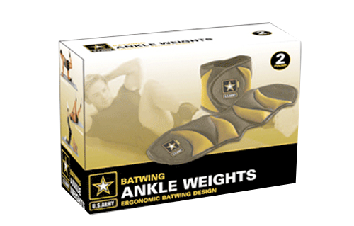 Army Batwing Ankle Weights Packaging